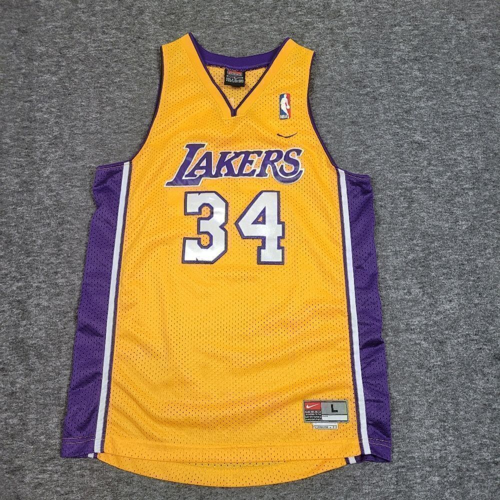 Vintage Nike NBA Lakers Shaq Shaquille O’Neal #34 Jersey L Stitch